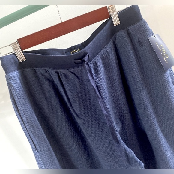 !! Polo Men’s Pajama Lounge Pants ✨Heather Navy Blue Size L - Picture 3 of 4